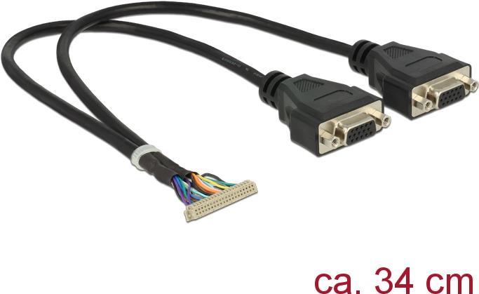 DeLOCK Videokabel IDC 40-polig bis HD-15 (W) (84710)