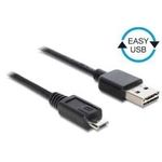 Anschlusskabel USB 2.0 EASY Stecker A an micro Stecker B, schwarz, 3m, Good Connections® (2510-EUM03)
