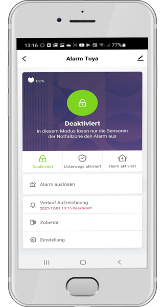 Olympia ProMini Alarmsystem Smart Home Gateway mit WLAN und Bluetooth, Weiß
