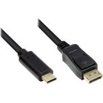 Alcasa GC-M0109 Videokabel-Adapter 10 m USB Typ-C DisplayPort Schwarz (GC-M0109)