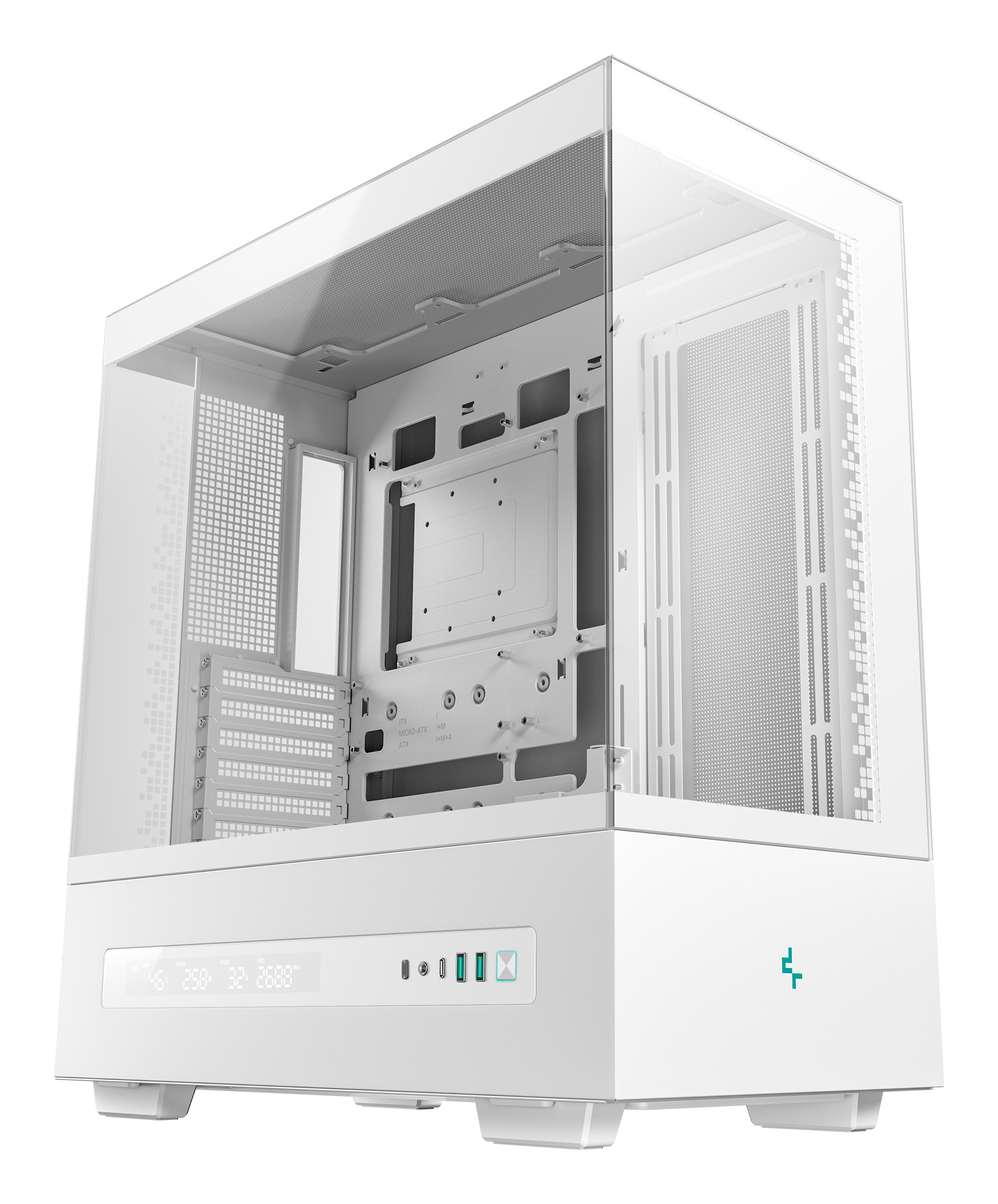 DeepCool CH690 Digital Mid-Tower ATX Tempered Glass Weiß