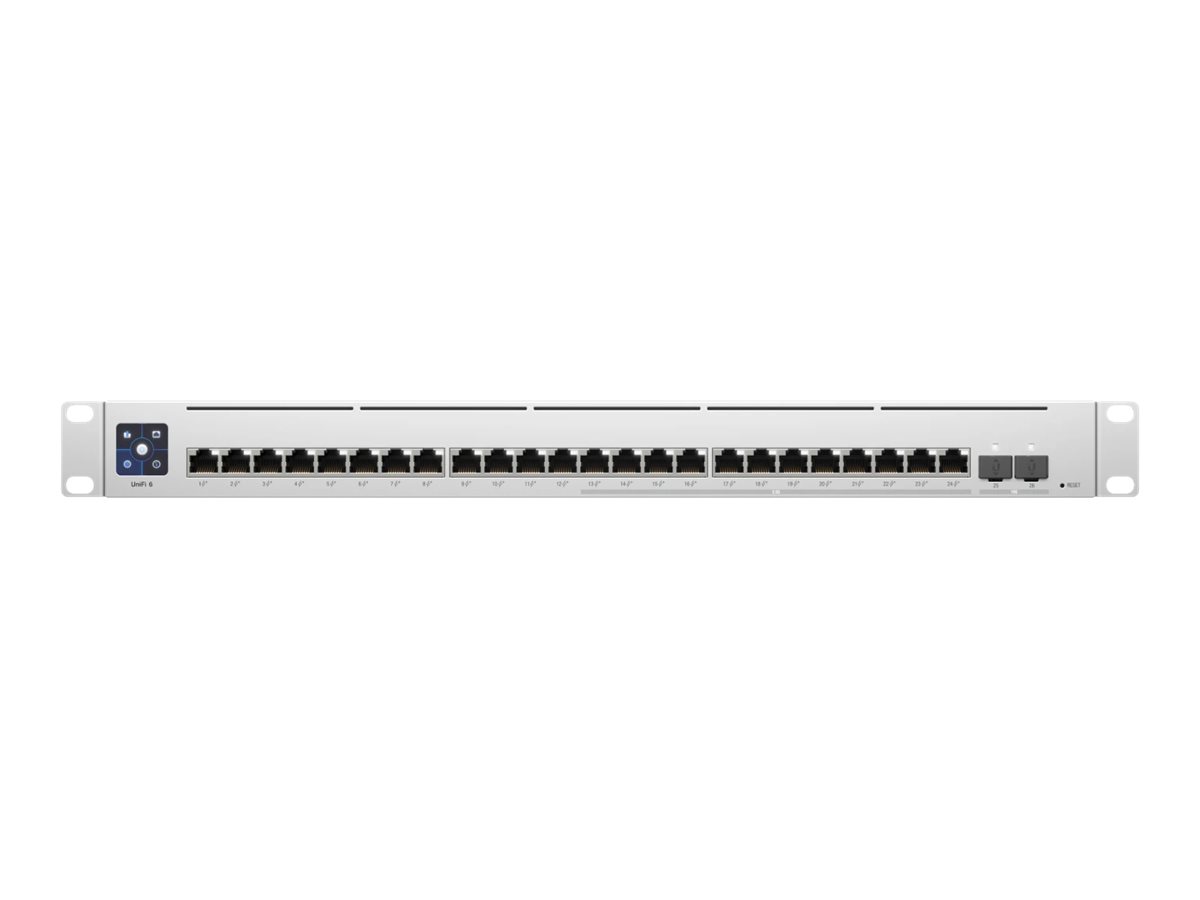 Ubiquiti UniFi Switch USW-Enterprise-24-PoE Managed L3 Switch, 24x RJ-45 PoE+, 2x SFP+, 124 Gbit/s, Weiß