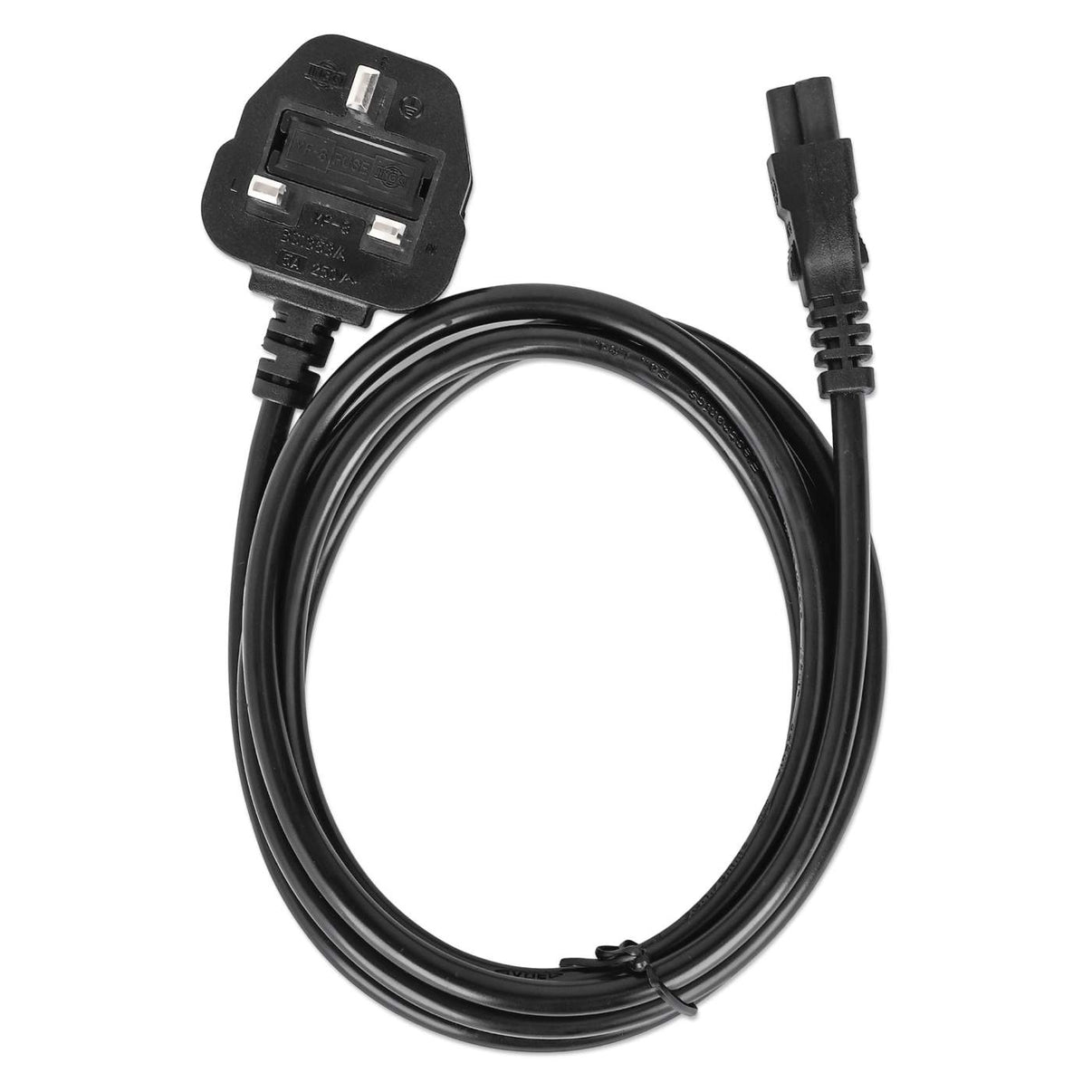 Manhattan 356435 Stromkabel 1,8 m C6-Koppler Netzstecker Typ G Schwarz