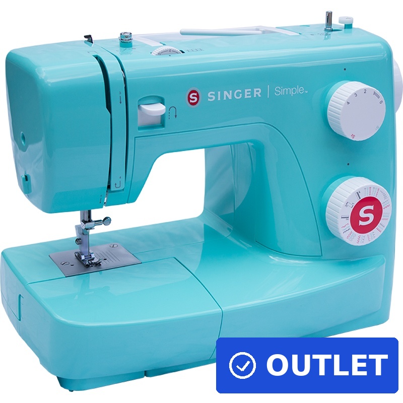 SINGER Simple 3223G Halbautomatische Nähmaschine Türkis 23 Stiche Freiarm (Simple 3223G) (geöffnet)