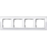 GIRA 4fach Rahmen Event Klar, Standard 55, System 55 Weiß 0214723 (0214723)