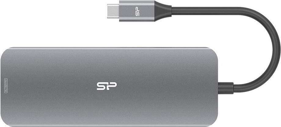 Silicon Power SR30 Andocken USB 3.2 Gen 1 (3.1 Gen 1) Type-C Grau - Metallisch (SPU3C08DOCSR300G)