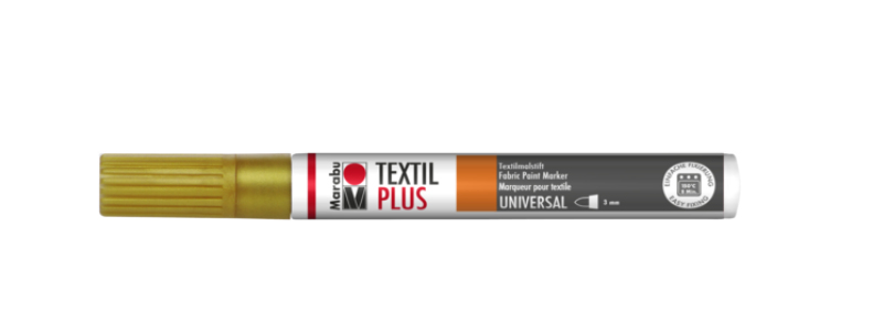 Marabu Textil Painter Plus 784 Textilmarker Rundspitze 3 mm Gold