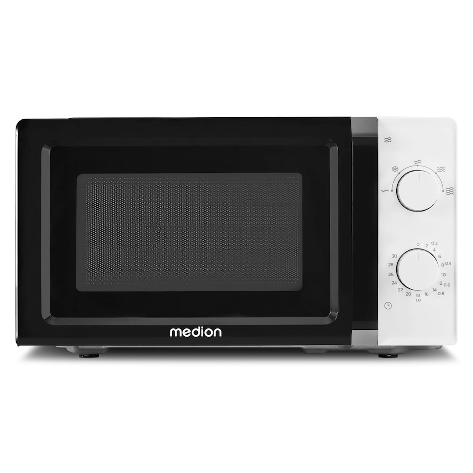 Medion MD 11475 Mikrowelle 20 l 700 W Schwarz, Weiß