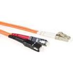 ACT 2 meter LSZH Multimode 62.5/125 OM1 fiber patch cable duplex with LC and SC connectors. Lc-sc 62.5/125 om1 dup 2.00m (RL8002)