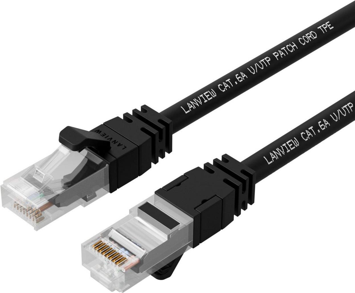 Lanview LV-UTP6A01B Netzwerkkabel Schwarz 1 m S/FTP (S-STP) (LV-UTP6A01B)