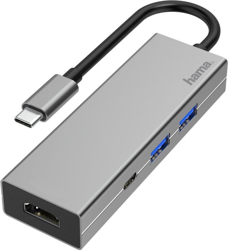 Hama USB-C-Multiport, 4 Ports, 2x USB-A, USB-C, HDMI™ (00200107)