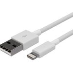 Flexline ®-USB Lade-Sync Kabel, USB A Stecker auf 8-Pin Stecker, 2.0, ABS, weiß, 0,2m (FL31-12045)