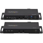 StarTech.com 4K HDMI over Fiber Extender Kit, 4K 60Hz up to 3300ft/1km (Single Mode) or 1000ft/300m (Multimode) LC Fiber Optic, HDR/HDCP, Audio/RS232/IR Extender, HDMI Video Extender (ST121HD20FXA2)