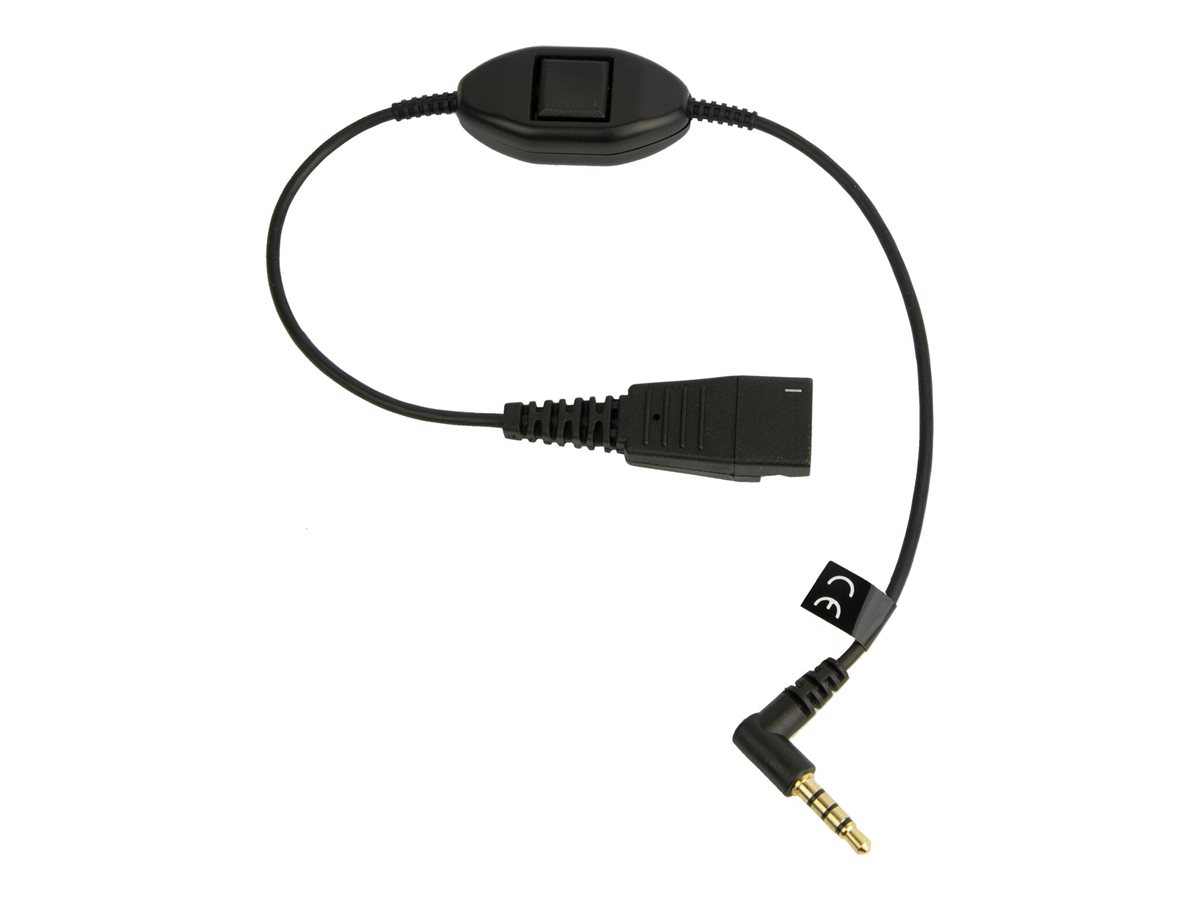 Jabra LINK Headset-Kabel QD auf 3,5 mm mit PTT Schwarz