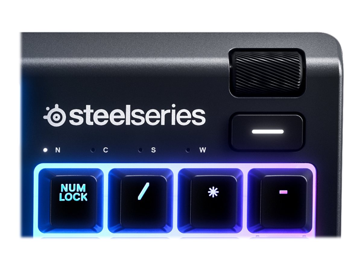 SteelSeries Apex 3 RGB Tastatur USB QWERTZ Whisper Quiet Gaming Switch Schwarz