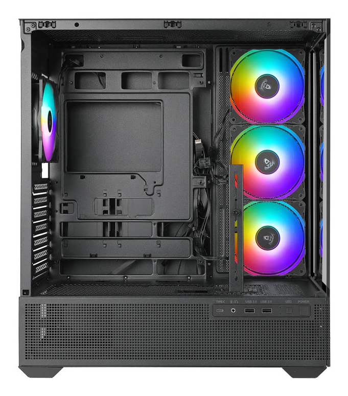 AZZA Tiara 501B Midi Tower 4x ARGB-Lüfter Schwarz