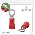 Quadrios 22C441 Ringkabelschuh Querschnitt (max.)=1.5 mm² Loch-Ø=4.3 mm Teilisoliert Rot 1 Set (22C441)