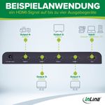 InLine® HDMI Splitter/Verteiler, 4-fach, 4K2K@60Hz kompatibel (65010K)
