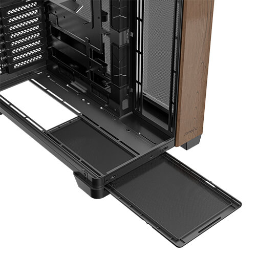 Antec Constellation Series C8 Curve Wood Full-Tower E-ATX Gehäuse mit Glasfenster Schwarz/Holz