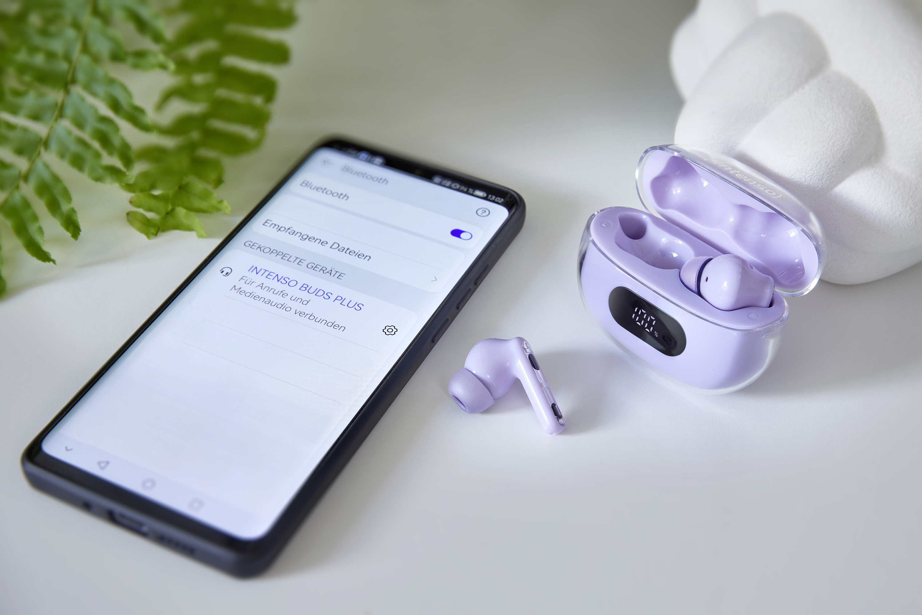 Intenso T313AE True Wireless Kopfhörer mit ANC Lila