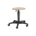 Topstar Drehhocker "TEC 60 - Holz", Sitz Buche natur stufenlose Sitzhöhenverstellung mit Toplift (TÜV geprüft) (72260 HO1)