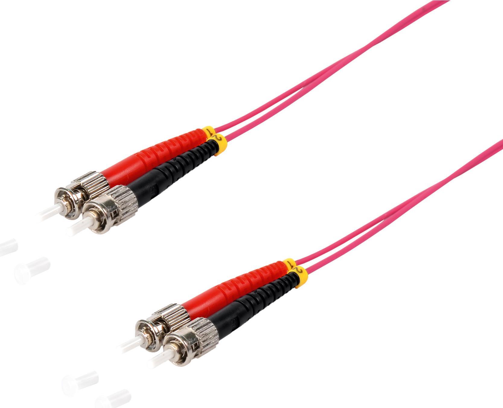 S/CONN maximum connectivity LWL-Duplex Patchkabel ST/ST 50/125µ, OM4, violett, 10,0m (77905/4)