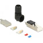 Delock RJ45 Stecker feldkonfektionierbar Cat.6A gewinkelt (86295)