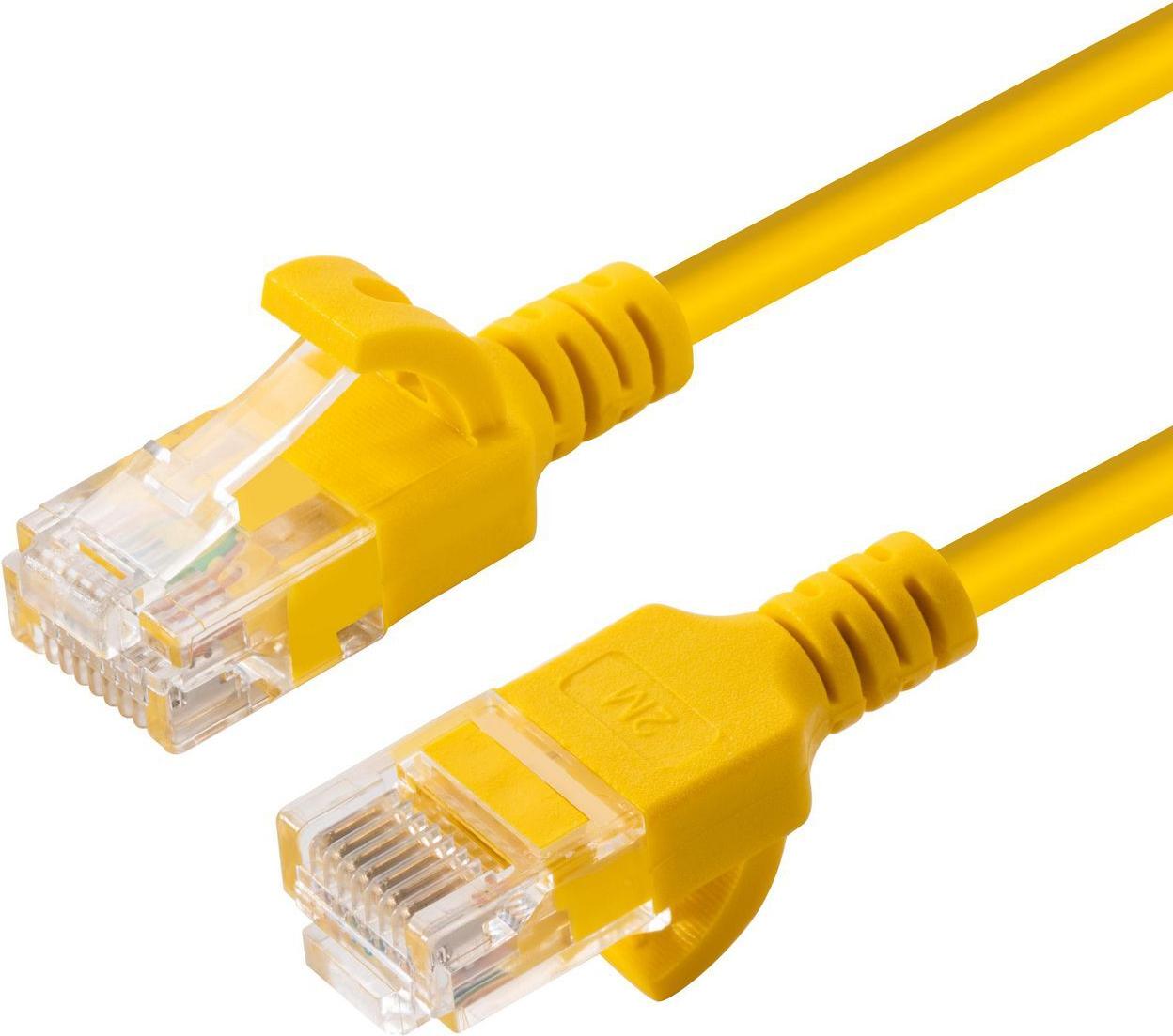 MicroConnect U/UTP CAT6A Slim 0.15M Yellow (V-UTP6A0015Y-SLIM)