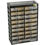 Allit Kleinteilemagazin VarioPlus Basic 54, 33 Fächer Kunststoffgehäuse, Außenmaße: (B)305 x (T)170 x (H)435 mm, - 1 Stück (458120)