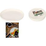 PAPSTAR Zuckerrohr-Teller "pure", rund, 160 mm, 6er aus Zuckerrohr, kompostierbar, mikrowellengeeignet bis - 1 Stück (89995)