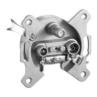 Wentronic Goobay 3-Loch Antennen-Dose, 10dB, DC-Pass - Durchgangsdose mit Gleichspannungs Durchgang (67048)