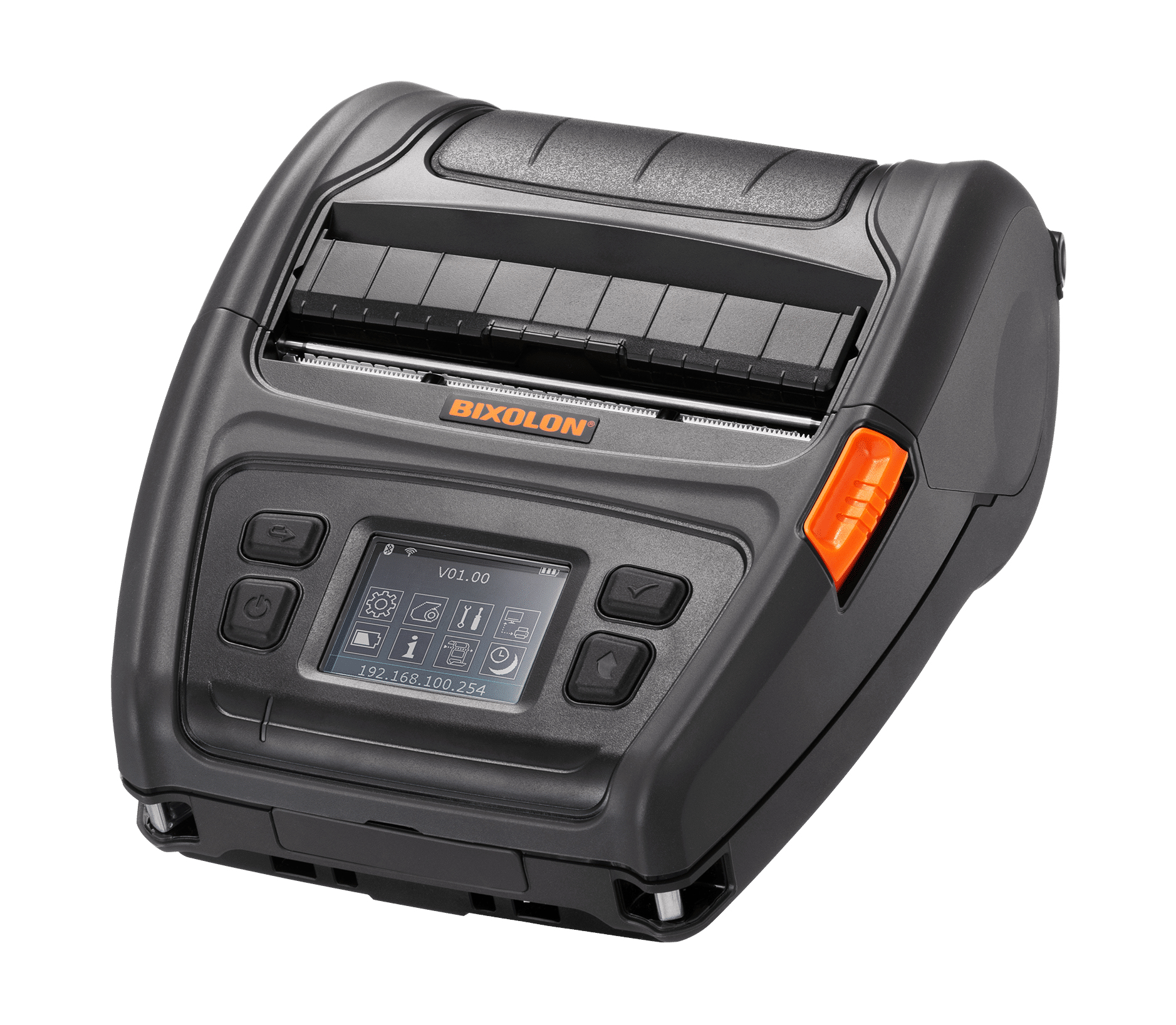 Bixolon XM7-40 Mobiler Etikettendrucker Thermodirekt 203 dpi USB-C WLAN Schwarz