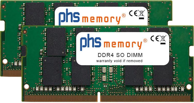 PHS-memory 64GB (2x32GB) Kit RAM Speicher kompatibel mit Fujitsu Lifebook U7510 DDR4 SO DIMM 2666MHz PC4-21300S (SP553649)