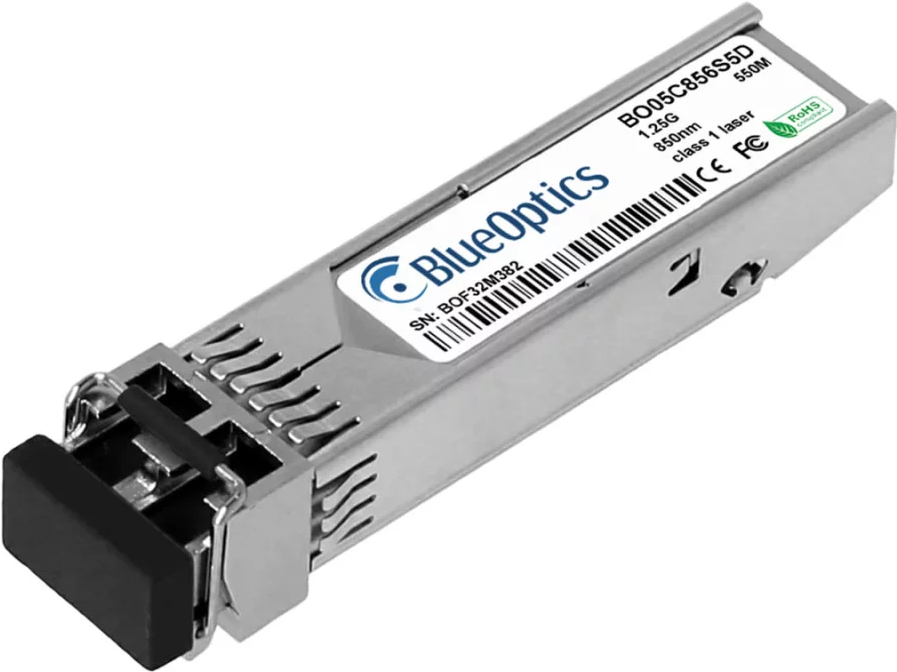 Kompatibler Genband SFP-1G-SX-GB BlueOptics© BO05C856S5D SFP Transceiver, LC-Duplex, 1000BASE-SX, Multimode Fiber, 850nm, 550 Meter, DDM, 0°C/+70°C (SFP-1G-SX-GB-BO)