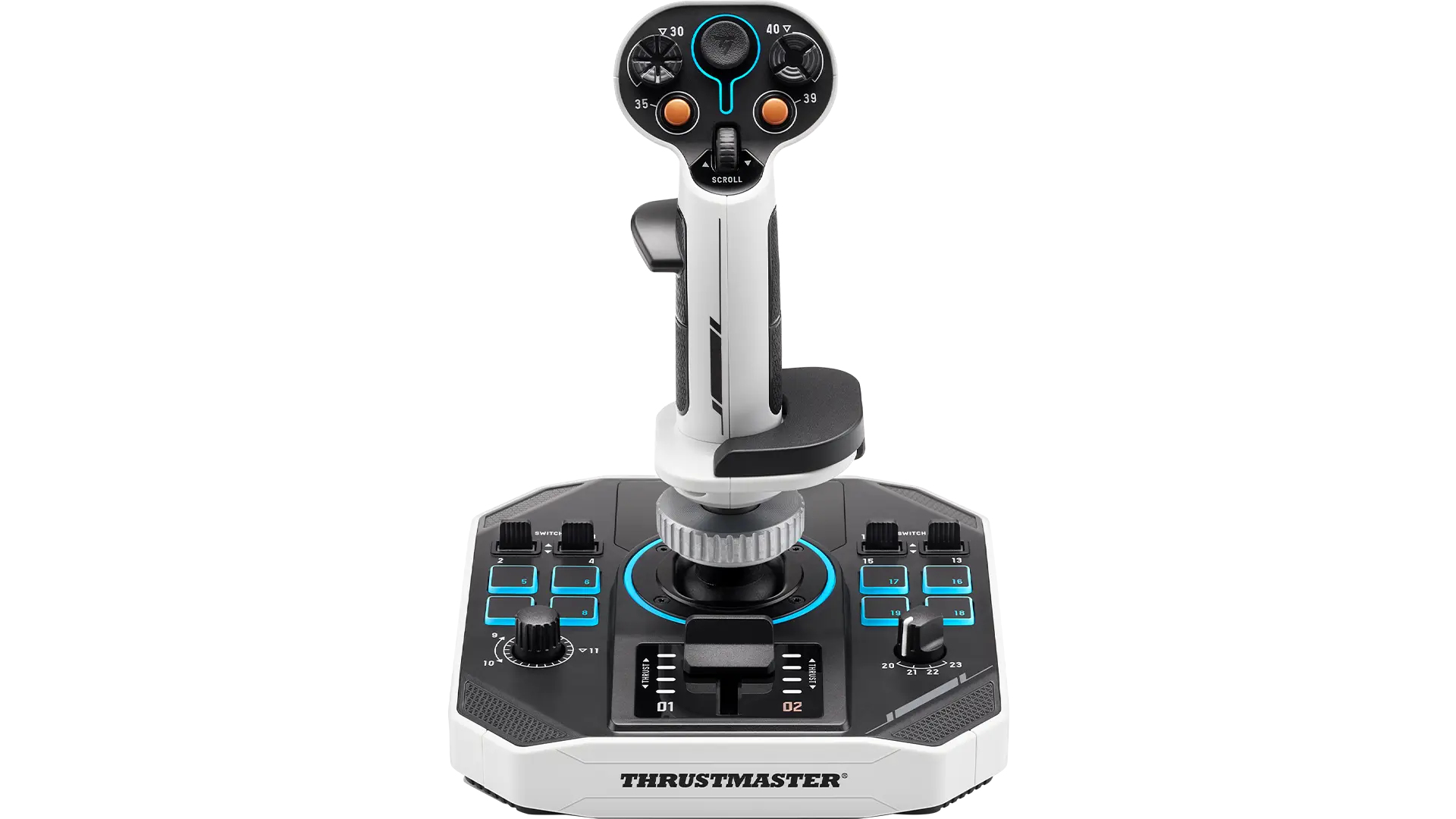 ThrustMaster SOL-R 1 Flightstick Kabelgebunden USB-C 44 Tasten Schwarz, Weiß