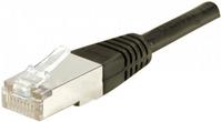 EXERTIS CONNECT Patchkabel F/UTP, CAT.6a, schwarz, 1,5 m Für 10 Gigabit/s, mit besonders schmalem Kn