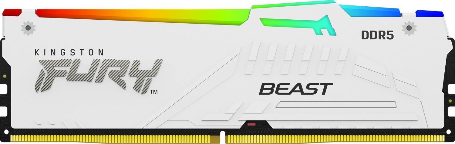 KINGSTON FURY Beast 16GB DIMM 5200MT/s DDR5 CL40 White RGB XMP (KF552C40BWA-16)