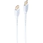 shiverpeaks ®-BASIC-S--USB Verlängerung, Typ A Stecker auf Typ A Kupplung, HIGH SPEED, vergoldete Kontakte, USB 2.0, weiß, 3,0m (BS77123-W)