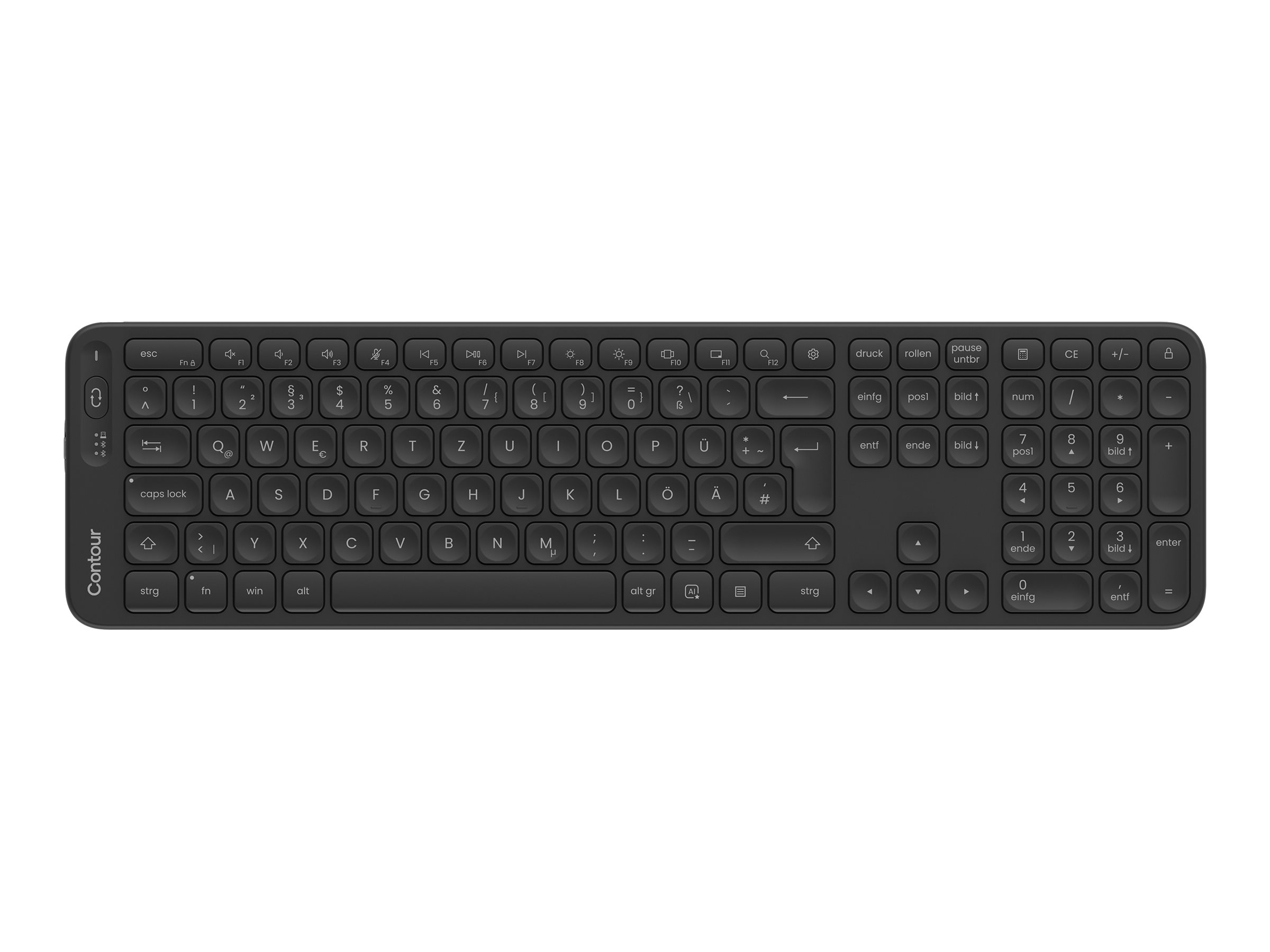 Contour Balance Full-Size Tastatur kabellos QWERTZ Bluetooth 5.1 Schwarz