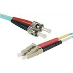exertis Connect LWL Patchkabel HD, 50/125 µm, OM3-Faser, LC Duplex Stecker/ST Duplex Stecker, aqua, 0,5 m UPC UPC-Schliff - Standard: IEC 61754 / 61755 ? ISO 11801- Einfügedämpfung: = 25 dB- HD (High Density) = hohe Packungsdichte- Durchmes (392730)