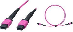 LogiLink MPO Patchkabel, 12 Fasern, Multimode, OM4, 3,0 m MPO-12-Fasern Jumper Kabel (Trunkkabel), Typ: OM4 50/125 my - 1 Stück (FM7LC03)