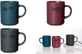 Ritzenhoff & Breker Kaffeebecher GRAU EMPOWER, 390 ml aus Porzellan, spülmaschinengeeignet, - 4 Stück (425758)