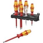 Wera Schraubendrehersatz VDE, 7-teilig, 160i/7 Serie Kraftform Plus 100 VDE (4 Schlitz- + 2 Kreuzschlitz-Schraubendreher) plus Spannungsprüfer einpolig Typ 247 (006147)