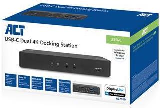 ACT AC7160 laptop-dockingstation portreplikator Kabelgebunden