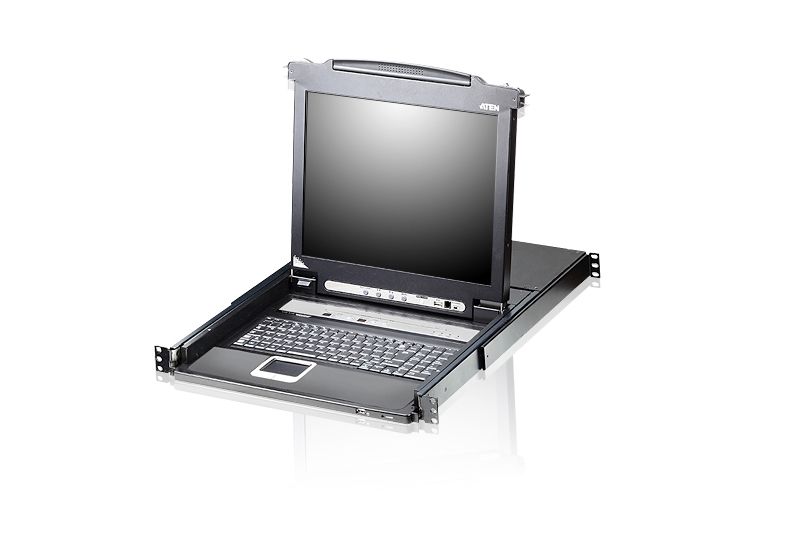 ATEN Slideaway CL5708M 17" 8-Port KVM-Konsole Schwarz