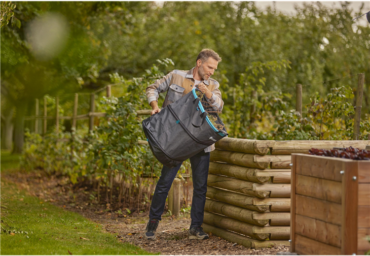 Gardena Gartenabfallsack PopUp rechteckig Größe M 130 l Schwarz, Grün