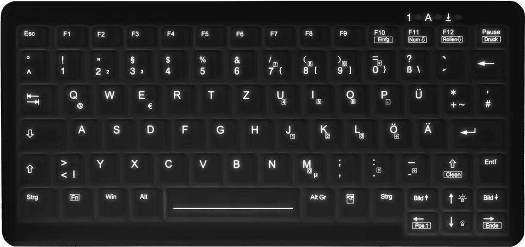 Active Key AK-C4110 Tastatur RF Wireless Deutsch Schwarz (AK-C4110F-FU1-B/GE)