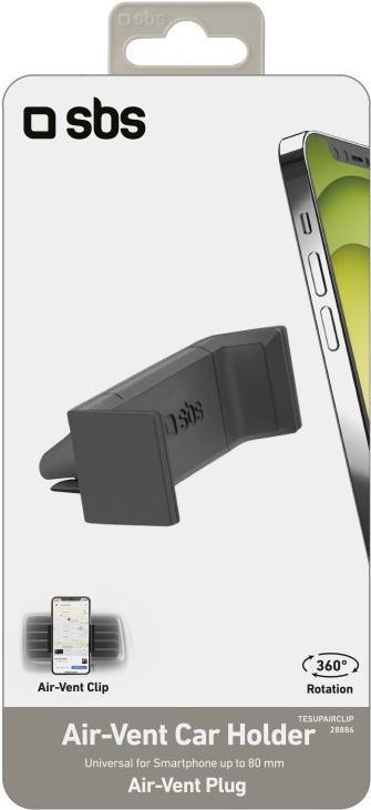 SBS TESUPAIRCLIP Halterung Passive Halterung Handy/Smartphone Schwarz (TESUPAIRCLIP)