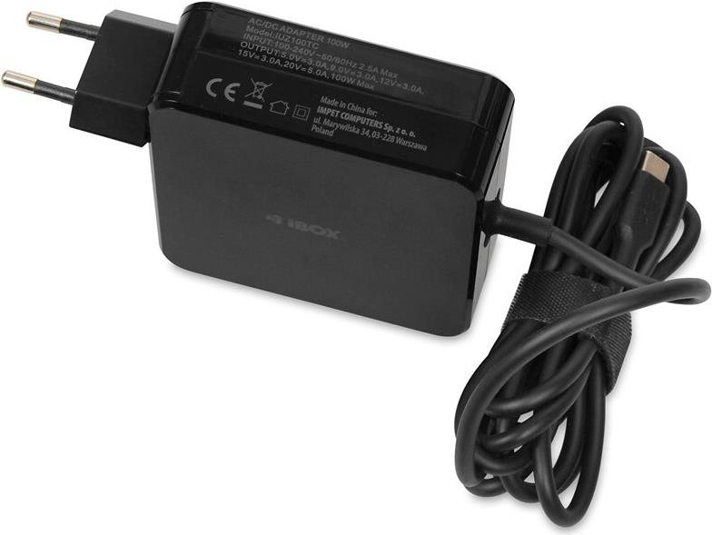 iBOX IUZ100TC Laptop-Ladegerät PD 100 W, E-Mark-Chip (IUZ100TC)