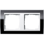 GIRA 2fach Rahmen Event Klar, Standard 55, System 55 Schwarz 0212733 (0212733)